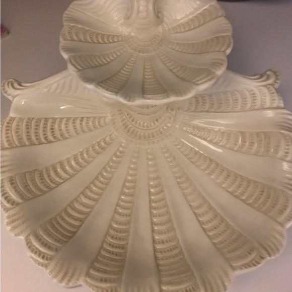 LN Lenox BUTLER'S PANTRY 2-Tier Shell Shaped Server Bowl - Made in Italy - Picture 9 of 9